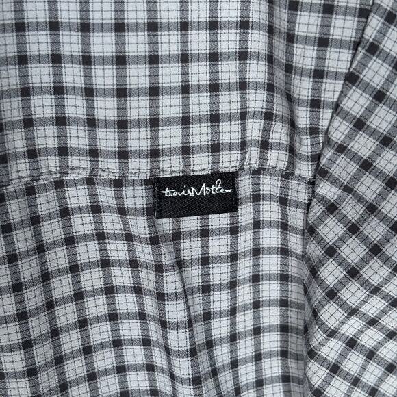 Travis Mathew Lightweight Performance Polo Shirt XL Gray Black Check - Picture 4 of 7